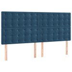 vidaXL Tăblii de pat, 4 buc, albastru închis, 90x5x78/88 cm, catifea vidaXL Tăblii de pat, 4 buc, albastru închis, 90x5x78/88 cm, catifea