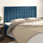 vidaXL Tăblii de pat, 4 buc, albastru închis, 90x5x78/88 cm, catifea vidaXL Tăblii de pat, 4 buc, albastru închis, 90x5x78/88 cm, catifea
