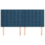 vidaXL Tăblii de pat, 4 buc, albastru închis, 90x5x78/88 cm, catifea vidaXL Tăblii de pat, 4 buc, albastru închis, 90x5x78/88 cm, catifea