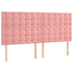 vidaXL Tăblii de pat, 4 buc, roz, 90x5x78/88 cm, catifea vidaXL Tăblii de pat, 4 buc, roz, 90x5x78/88 cm, catifea
