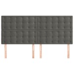 vidaXL Tăblii de pat, 4 buc, gri închis, 100x5x78/88 cm, catifea vidaXL Tăblii de pat, 4 buc, gri închis, 100x5x78/88 cm, catifea