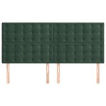vidaXL Tăblii de pat, 4 buc, verde închis, 100x5x78/88 cm, catifea vidaXL Tăblii de pat, 4 buc, verde închis, 100x5x78/88 cm, catifea