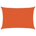 vidaXL Pânză parasolar, portocaliu, 4x6 m, HDPE, 160 g/m²