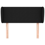 vidaXL Tăblie de pat cu aripioare negru 83x23x78/88 cm material textil