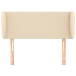 vidaXL Tăblie de pat cu aripioare crem 93x23x78/88 cm textil