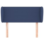 vidaXL Tăblie de pat cu aripioare albastru 93x23x78/88 cm textil vidaXL Tăblie de pat cu aripioare albastru 93x23x78/88 cm textil