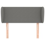 vidaXL Tăblie de pat cu aripioare gri închis 103x23x78/88 cm textil