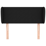 vidaXL Tăblie de pat cu aripioare negru 103x23x78/88 cm textil