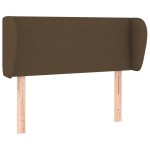 vidaXL Tăblie de pat cu aripioare maro închis 103x23x78/88 cm textil