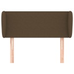 vidaXL Tăblie de pat cu aripioare maro închis 103x23x78/88 cm textil
