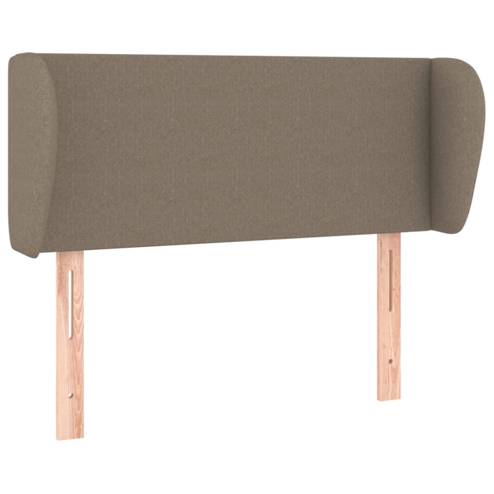 vidaXL Tăblie de pat cu aripioare gri taupe 103x23x78/88 cm textil