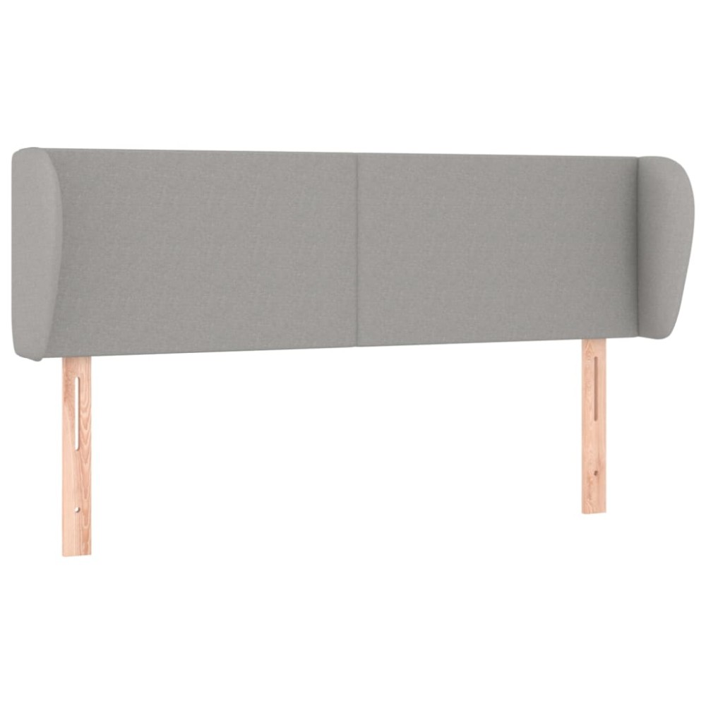 vidaXL Tăblie de pat cu aripioare gri deschis 147x23x78/88 cm textil