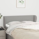 vidaXL Tăblie de pat cu aripioare gri deschis 147x23x78/88 cm textil vidaXL Tăblie de pat cu aripioare gri deschis 147x23x78/88 cm textil