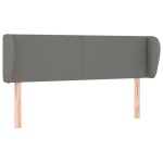 vidaXL Tăblie de pat cu aripioare gri închis 147x23x78/88 cm textil vidaXL Tăblie de pat cu aripioare gri închis 147x23x78/88 cm textil
