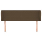 vidaXL Tăblie de pat cu aripioare maro închis 147x23x78/88 cm textil