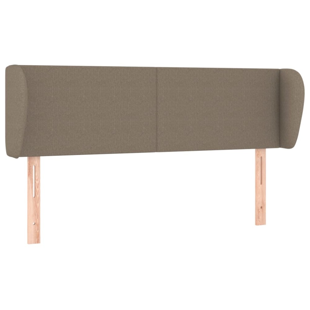 vidaXL Tăblie de pat cu aripioare gri taupe 147x23x78/88 cm textil