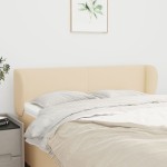 vidaXL Tăblie de pat cu aripioare crem 147x23x78/88 cm material textil vidaXL Tăblie de pat cu aripioare crem 147x23x78/88 cm material textil