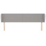vidaXL Tăblie de pat cu aripioare gri deschis 163x23x78/88 cm textil