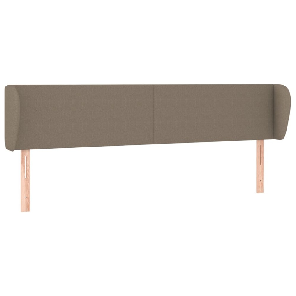 vidaXL Tăblie de pat cu aripioare gri taupe 163x23x78/88 cm textil