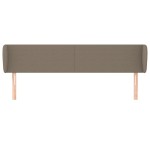 vidaXL Tăblie de pat cu aripioare gri taupe 163x23x78/88 cm textil