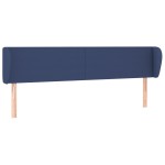 vidaXL Tăblie de pat cu aripioare, albastru, 163x23x78/88 cm textil vidaXL Tăblie de pat cu aripioare, albastru, 163x23x78/88 cm textil