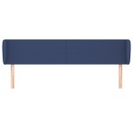 vidaXL Tăblie de pat cu aripioare, albastru, 163x23x78/88 cm textil vidaXL Tăblie de pat cu aripioare, albastru, 163x23x78/88 cm textil