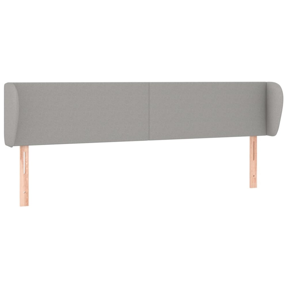 vidaXL Tăblie de pat cu aripioare gri deschis 183x23x78/88 cm textil