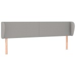 vidaXL Tăblie de pat cu aripioare gri deschis 183x23x78/88 cm textil