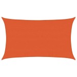 vidaXL Pânză parasolar, portocaliu dreptunghiular 5x8m HDPE 160 g/m²