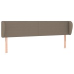 vidaXL Tăblie de pat cu aripioare gri taupe 183x23x78/88 cm textil