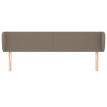 vidaXL Tăblie de pat cu aripioare gri taupe 183x23x78/88 cm textil