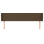 vidaXL Tăblie de pat cu aripioare maro închis 203x23x78/88 cm textil