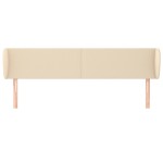 vidaXL Tăblie de pat cu aripioare crem 203x23x78/88 cm textil