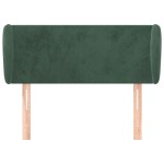 vidaXL Tăblie de pat cu aripioare verde închis 83x23x78/88 cm catifea