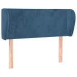 vidaXL Tăblie pat cu aripioare albastru închis 93x23x78/88 cm textil vidaXL Tăblie pat cu aripioare albastru închis 93x23x78/88 cm textil