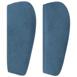 vidaXL Tăblie pat cu aripioare albastru închis 93x23x78/88 cm textil vidaXL Tăblie pat cu aripioare albastru închis 93x23x78/88 cm textil