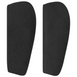 vidaXL Tăblie de pat cu aripioare negru 103x23x78/88 cm catifea
