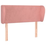 vidaXL Tăblie de pat cu aripioare roz 103x23x78/88 cm catifea