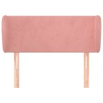 vidaXL Tăblie de pat cu aripioare roz 103x23x78/88 cm catifea