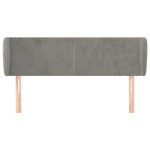 vidaXL Tăblie de pat cu aripioare gri deschis 147x23x78/88 cm catifea vidaXL Tăblie de pat cu aripioare gri deschis 147x23x78/88 cm catifea