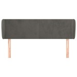 vidaXL Tăblie de pat cu aripioare gri închis 147x23x78/88 cm catifea vidaXL Tăblie de pat cu aripioare gri închis 147x23x78/88 cm catifea
