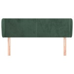 vidaXL Tăblie de pat cu aripioare verde închis 147x23x78/88 cm catifea