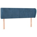 vidaXL Tăblie pat cu aripioare albastru închis 147x23x78/88 cm catifea