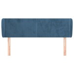 vidaXL Tăblie pat cu aripioare albastru închis 147x23x78/88 cm catifea