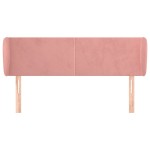 vidaXL Tăblie de pat cu aripioare roz 147x23x78/88 cm catifea
