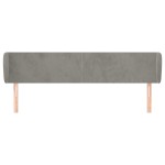 vidaXL Tăblie de pat cu aripioare gri deschis 163x23x78/88 cm catifea