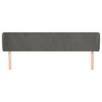 vidaXL Tăblie de pat cu aripioare gri închis 163x23x78/88 cm catifea vidaXL Tăblie de pat cu aripioare gri închis 163x23x78/88 cm catifea
