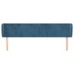 vidaXL Tăblie pat cu aripioare albastru închis 163x23x78/88 cm catifea