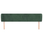 vidaXL Tăblie de pat cu aripioare verde închis 183x23x78/88 cm catifea