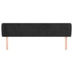 vidaXL Tăblie de pat cu aripioare negru 203x23x78/88 cm catifea